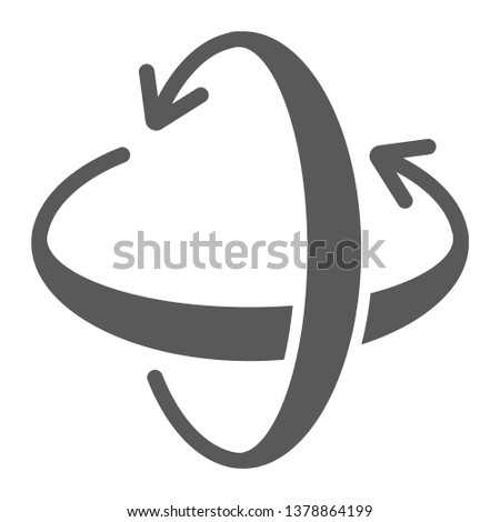 Rotation axis glyph icon, pivot and view, rotate sign, vector graphics, a solid pattern on a white background, eps 10. Stok fotoğraf © 