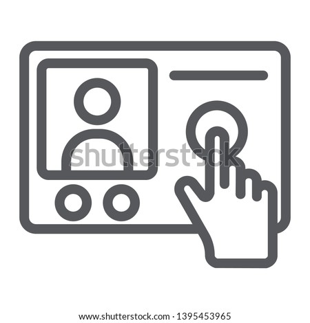 Intercom telephone line icon, communication and electronic, phone sign, vector graphics, a linear pattern on a white background, eps 10.