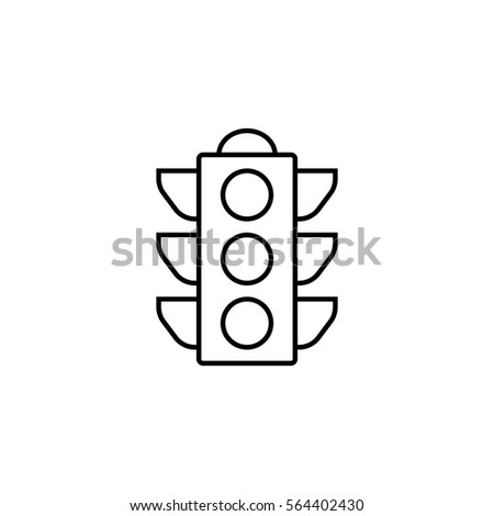 Traffic light line icon, stop light and navigation, vector graphics, a linear pattern on a white background, eps 10.