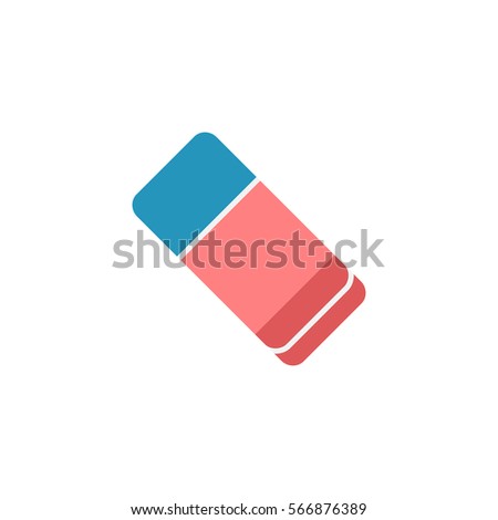 Eraser flat icon, school and education element, rubber vector graphics, a colorful solid pattern on a white background, eps 10.