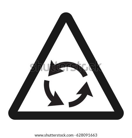 Roundabout sign line icon, Traffic and road sign, vector graphics, a solid pattern on a white background, eps 10