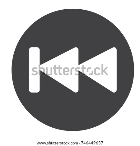 Fast Backward glyph icon, web and mobile, audio sign vector graphics, a solid pattern on a white background, eps 10.