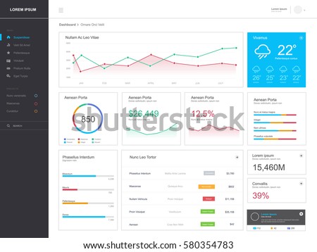 Dashboard user admin panel template design