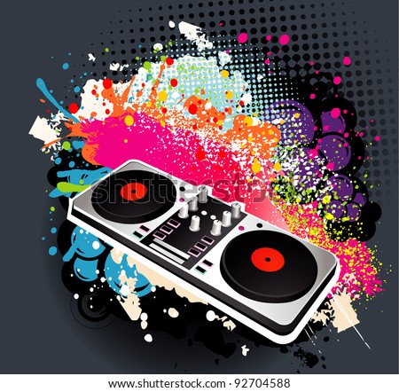 Dj Mixer Vector - 92704588 : Shutterstock