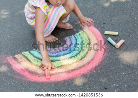 Similar – Image, Stock Photo Sun painted with street crayon and the text “it is too warm”. Concept global warming, sweating and heat.