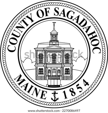 SEAL OF SAGADAHOC COUNTY MAINE USA