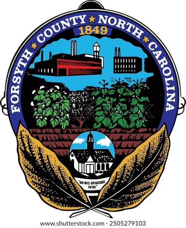 SEAL OF FORSYTH COUNTY NORTH CAROLINA USA