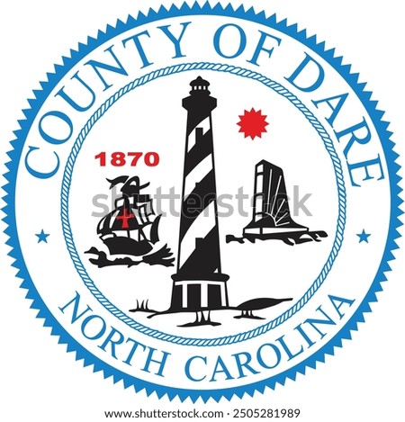 SEAL OF DARE COUNTY NORTH CAROLINA USA