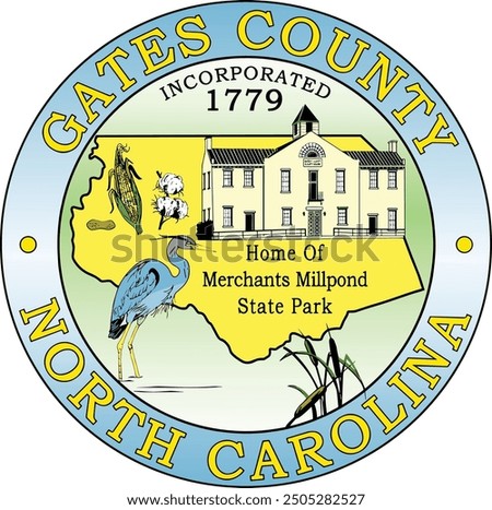 SEAL OF GATES COUNTY NORTH CAROLINA USA