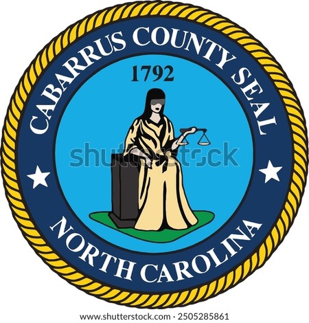 SEAL OF CABARRUS COUNTY NORTH CAROLINA USA