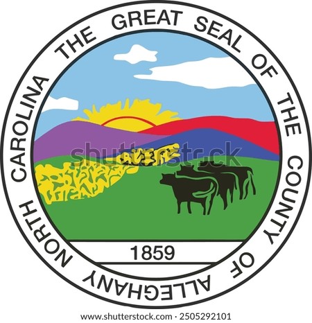 SEAL OF ALLEGHANY COUNTY NORTH CAROLINA USA