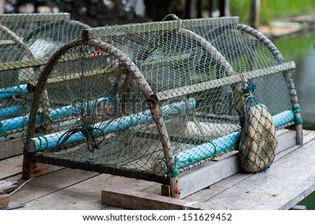Crab trap In Soft shell crab Farm