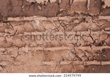 Dry soil texture background into the dry season