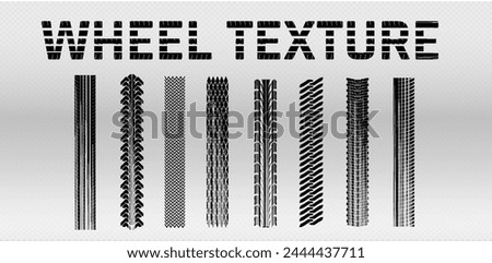wheel texture, tire marks - car races, motocross, drift, rally, off-road and other. Unique Collection of Detailed Wheel Textures for Graphic Design, Ideal for Creating Realistic Tire Tracks and Tread	