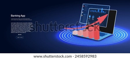 Boost Your Business with Data: A Vibrant Image Illustrating Growth Analytics and Performance Metrics on a Laptop Screen