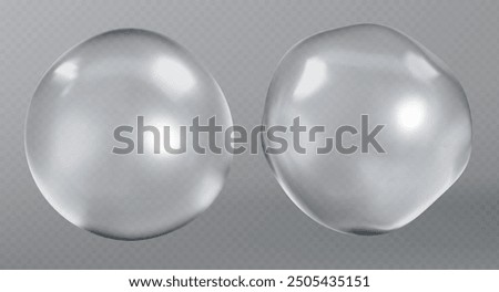 cosmetic moisturizer water molecule, Cosmetic Essence, Liquid bubble, Molecule inside Liquid Bubble on water background, 3d rendering