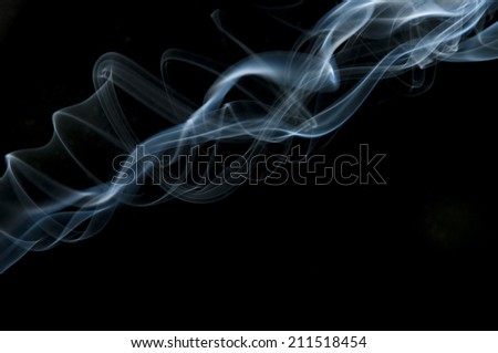 candle smoke odor on a black background
