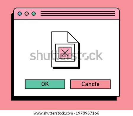 Conceptual illustration of an image loading error, web-page that won't display a picture.