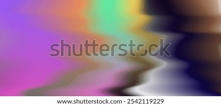 Abstract vector illustration with smooth, wavy gradients. The colors flow vertically in a blurred, organic pattern, transitioning from dark blue and purple on the left to shades of green and brown.