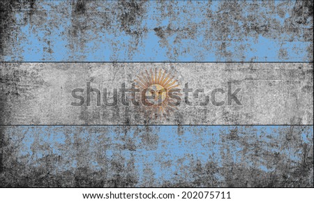 Clip Art Vintage Looking National Flag Of Argentina