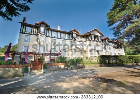 The Grand hotel that was built in the style of an Elizabethan era manor house in nuwara eliya, Sri Lanka