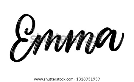 EMMA. ENGLISH HAND LETTERING NAME 