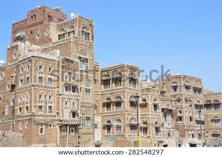 Yemen, Sana\'a, architecture of old town