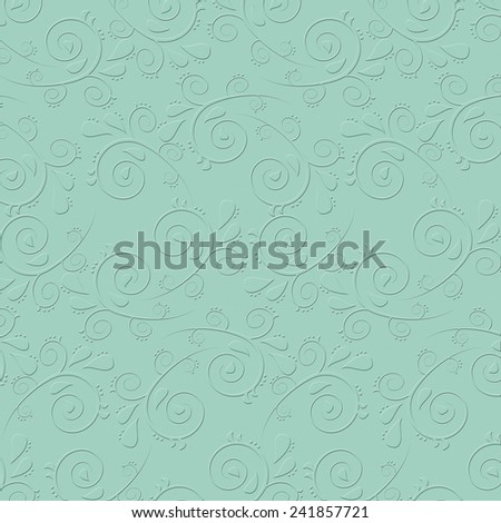 Teal Embossed Swirl Background Paper