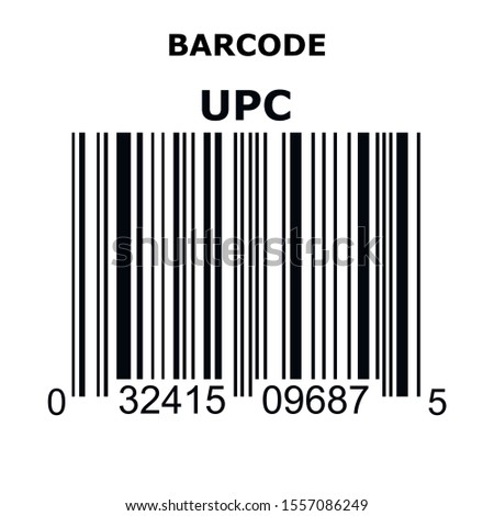1-D One-Dimensional Barcode Types. Set, collection of barcodes isolated on white background.Marketing, the concept of the Internet. UPC