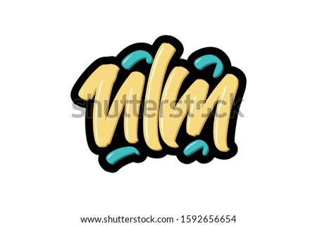 Ulm lettering text. Vector illustration logo text for webpage, print and advertising.