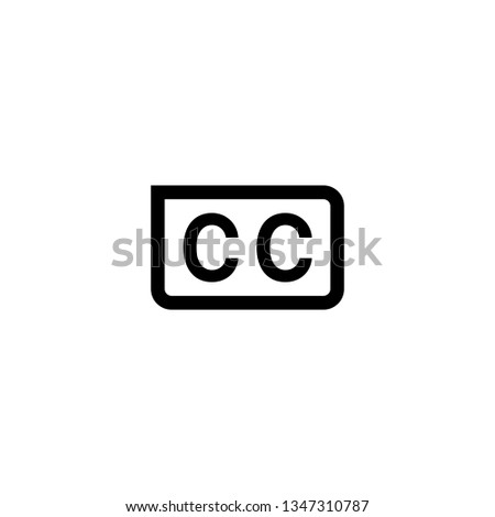 Isolated Closed Caption Icon Vector