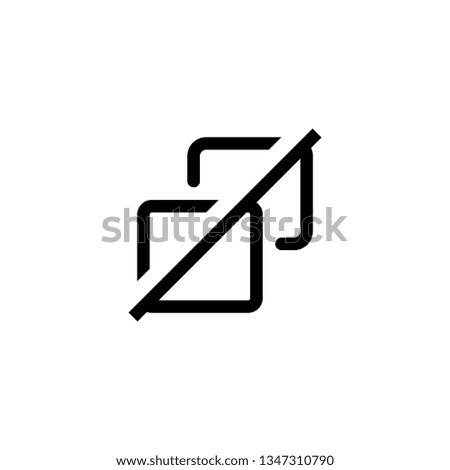 Isolated No Screen Share Icon Vector