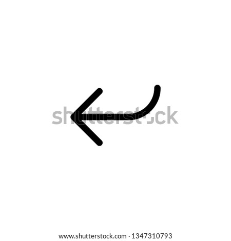 Isolated Arrow Reply Back Icon Vector