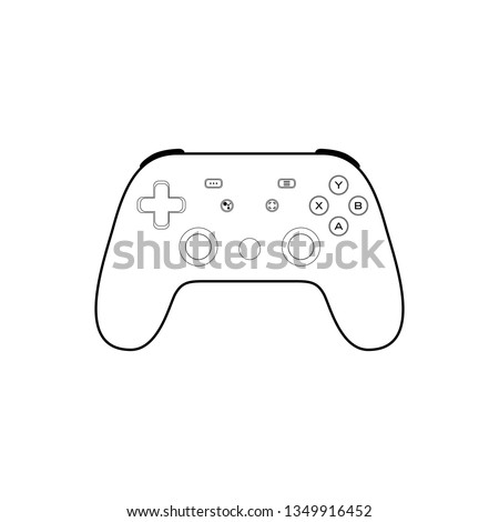 Isolated Joystick Controller Vector Flat Icon