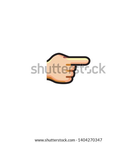 Isolated Pointing Right Vector Icon, Emoji, Emoticon