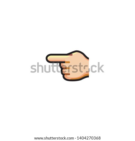 Isolated Pointing Left Vector Icon, Emoji, Emoticon
