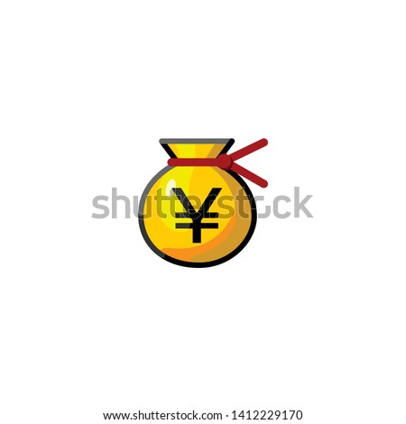 Isolated Money Bag Vector Icon, Emoji, Emoticon