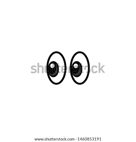 Isolated Eyes. Look Emoji, Icon, emoticon. vector flat pictogram.