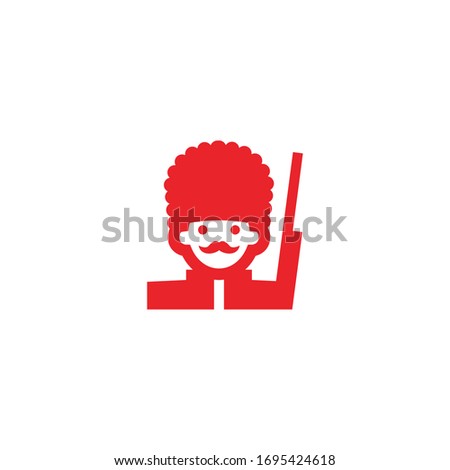 Isolated Soldier on white background emoji, emoticon