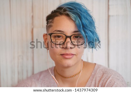 portrait of a young lesbian woman proud to be gay.