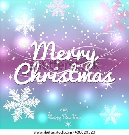 Merry Christmas Card Stock Vector Illustration 488023528 : Shutterstock