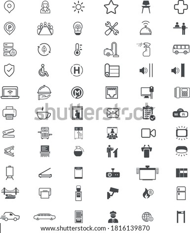 Office business design icon set 