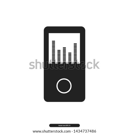 iPod nano music Icon Vector Illustration Logo Template