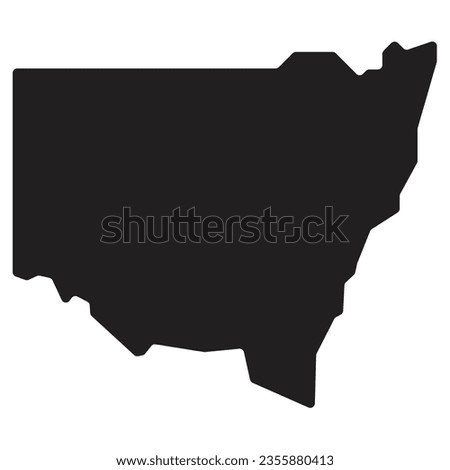 New South Wales Map glyph icon. illustration graphic of New South Wales Map