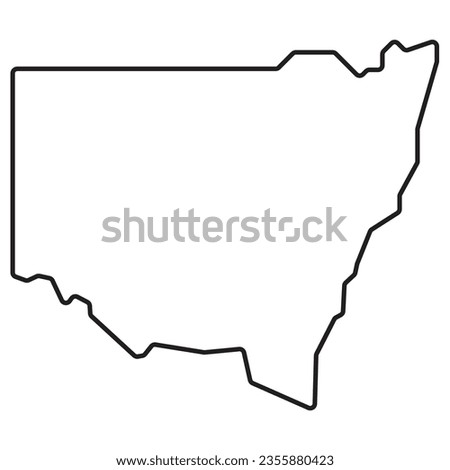 New South Wales Map glyph icon. illustration graphic of New South Wales Map