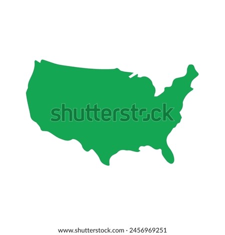 map of the United States colored icon. Illustration vector graphic of map of the United States