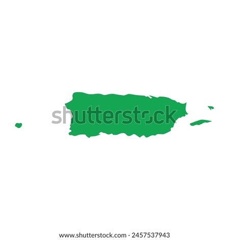 map of Puerto Rico colored icon. Illustration vector graphic of map of Puerto Rico.