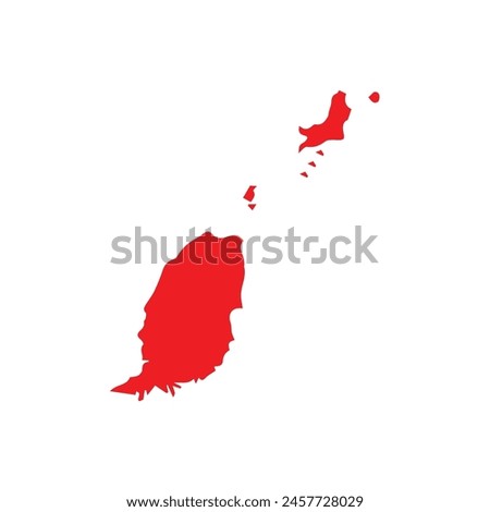 map of Grenada icon. Illustration vector graphic of map of Grenada.