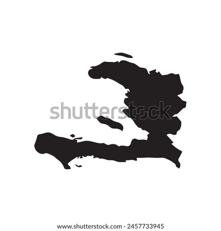 map of Haiti glyph icon. Illustration vector graphic of map of Haiti.