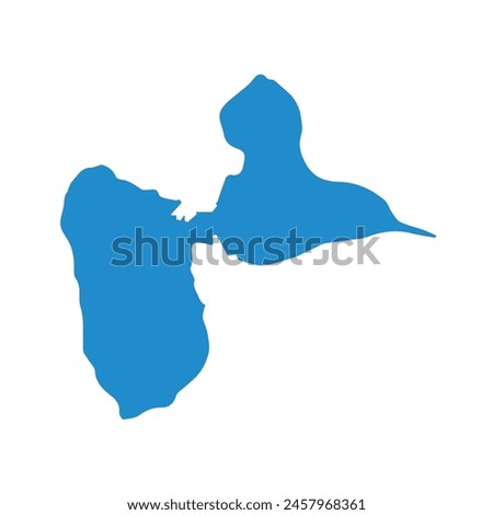 map of Guadeloupe icon. Illustration vector graphic of map of Guadeloupe.